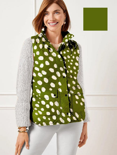 Animal Print & Honey Bee Quilted Vests Luxury Layering