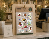 Bee, Butterfly, Dragonfly & Ladybug Sticker Sheet Made in the USA