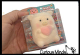 Chubby Pig Slow Rise Foam Flocked Velvet Squishy Toy