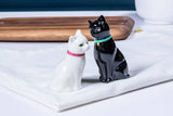 Abbott Abbott - Cuddling Cat Salt & Pepper-3.75"H-1712