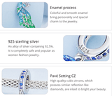 Ali-express Charms Peacock Colorful Charm Pendant Pandora Style Bracelet