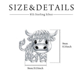 Alibaba Highland Cow Post Earrings Sterling Silver Super Cute!
