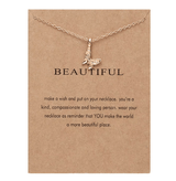 Inspirational Carded Gift Necklaces for Girls - Butterfly