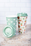 American Farm Company American Farm Company - Sage Chicken/Farmers Market Reusable Hot/Cold Cup - Set of 2
