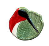 August Ceramics Colorful Ceramic Hummingbird Dish