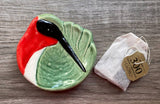 August Ceramics Colorful Ceramic Hummingbird Dish