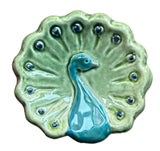 August Ceramics Colorful Ceramic Peacock Dish