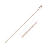 Bids.com Necklaces 16 / Rose Gold 18k Rose Gold Diamond Cut Cable Link Chain (0.75 mm)