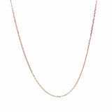 Bids.com Necklaces 18k Rose Gold Diamond Cut Cable Link Chain (0.75 mm)