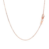 Bids.com Necklaces 18k Rose Gold Diamond Cut Cable Link Chain (0.75 mm)