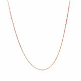 Bids.com Necklaces 18k Rose Gold Diamond Cut Cable Link Chain (0.75 mm)