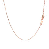 Bids.com Necklaces 18k Rose Gold Diamond Cut Cable Link Chain (0.75 mm)