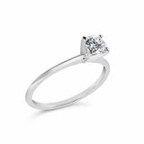 Bids.com Rings 14K White Gold 1/2 Cttw Round Lab Grown Diamond 4 Prong Solitaire Engagement Ring (F-G Color, VS2-SI1 Clarity) - Size 7