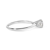 Bids.com Rings 14K White Gold 1/2 Cttw Round Lab Grown Diamond 4 Prong Solitaire Engagement Ring (F-G Color, VS2-SI1 Clarity) - Size 7