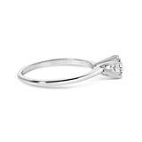 Bids.com Rings 14K White Gold 1/2 Cttw Round Lab Grown Diamond 4 Prong Solitaire Engagement Ring (F-G Color, VS2-SI1 Clarity) - Size 7