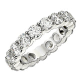 Bids.com Rings 4 / White Gold Round Cut Lab Grown Diamond Eternity Ring in 14k White Gold (3 cttw FG/VS2)