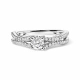 Bids.com Rings 7 / White.Gold 14K White Gold 5/8 Cttw Diamond Split Shank Engagement Ring  (G-H Color, VS2-SI1 Clarity) - Size 7