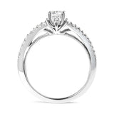 Bids.com Rings 7 / White.Gold 14K White Gold 5/8 Cttw Diamond Split Shank Engagement Ring  (G-H Color, VS2-SI1 Clarity) - Size 7