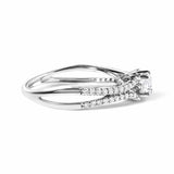 Bids.com Rings 7 / White.Gold 14K White Gold 5/8 Cttw Diamond Split Shank Engagement Ring  (G-H Color, VS2-SI1 Clarity) - Size 7