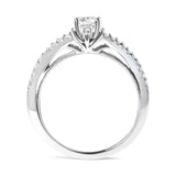 Bids.com Rings 7 / White.Gold 14K White Gold 5/8 Cttw Diamond Split Shank Engagement Ring  (G-H Color, VS2-SI1 Clarity) - Size 7