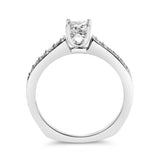 Bids.com Rings 7 / White.Gold 14K White Gold Diamond 1/2 Cttw Princess Cut Diamond Engagement Ring (G-H Color, VS2-SI1 Clarity) - Size 7