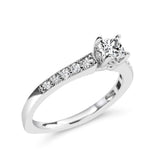 Bids.com Rings 7 / White.Gold 14K White Gold Diamond 1/2 Cttw Princess Cut Diamond Engagement Ring (G-H Color, VS2-SI1 Clarity) - Size 7