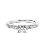 Bids.com Rings 7 / White.Gold 14K White Gold Diamond 1/2 Cttw Princess Cut Diamond Engagement Ring (G-H Color, VS2-SI1 Clarity) - Size 7