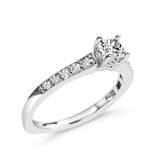 Bids.com Rings 7 / White.Gold 14K White Gold Diamond 1/2 Cttw Princess Cut Diamond Engagement Ring (G-H Color, VS2-SI1 Clarity) - Size 7