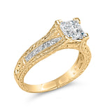 Bids.com Rings 7 / Yellow.Gold 14K Yellow Gold 1.0 Cttw Princess Composite Diamond Engagement Ring (G-H Color, VS1-VS2 Clarity) - Size 7