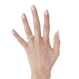 Bids.com Rings Round Cut Lab Grown Diamond Eternity Ring in 14k White Gold (3 cttw FG/VS2)