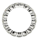 Bids.com Rings Round Cut Lab Grown Diamond Eternity Ring in 14k White Gold (3 cttw FG/VS2)