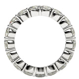 Bids.com Rings Round Cut Lab Grown Diamond Eternity Ring in 14k White Gold (3 cttw FG/VS2)