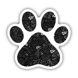 Big Moods Big Moods - Black Floral Paw Print Sticker