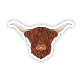 Big Moods Big Moods - Highland Cow Head Sticker