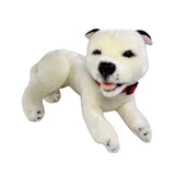 Bocchetta Plush Toys Bocchetta Plush Toys - Winter - Staffy - 35cm, lying, white
