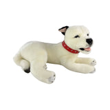 Bocchetta Plush Toys Bocchetta Plush Toys - Winter - Staffy - 35cm, lying, white