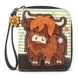 Highland Cow Zip Around Wallet by Chala Vegan!