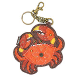 Chala Orange Crab Key Fob/Key Chain