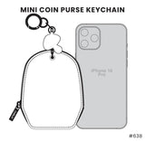 Chala Mini Hedgehog Coin Purse/Keychain So Cute!  Vegan!  RFID Protected