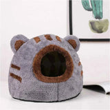 Cozy Kawaii Pet Beds 1 Kawaii Bear Head Cat Bed (Up to 16.9 in) - Cozy Cave Winter Self Warming Kitten Nest