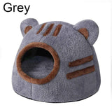 Cozy Kawaii Pet Beds 1 Kawaii Bear Head Cat Bed (Up to 16.9 in) - Cozy Cave Winter Self Warming Kitten Nest