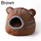 Cozy Kawaii Pet Beds 1 Kawaii Bear Head Cat Bed (Up to 16.9 in) - Cozy Cave Winter Self Warming Kitten Nest