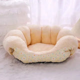 Cozy Kawaii Pet Beds 1 Yellow / S 2-in-1 Winter Warm Cat House Bed (Up to 23.6 in) - Convertible Sofa/Basket for Dogs & Cats