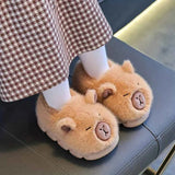 Cozy Kawaii Slippers 1 Kawaii Capybara Cotton Slippers - Kids Soft Warm Non-Slip Indoor Shoes