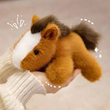 Cozy Kawaii Stuffed Animals 1 Horse / 7 inches (18cm) Kawaii Cartoon Plush Wrist Rest Doll (7 in) - Horse, Duck, Cow, Frog Stuffed Animal Office Companion