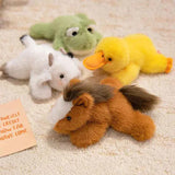 Cozy Kawaii Stuffed Animals 1 Kawaii Cartoon Plush Wrist Rest Doll (7 in) - Horse, Duck, Cow, Frog Stuffed Animal Office Companion