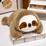 Cozy Kawaii Stuffed Animals 1 Sloth / 7 inches (18cm) Kawaii Cartoon Plush Wrist Rest Doll (7 in) - Horse, Duck, Cow, Frog Stuffed Animal Office Companion