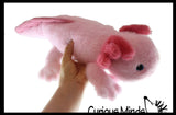 Curious Minds Toys 1 LARGER 26" Size Curious Minds Toys - Axolotl Realistic Earth Safe Cute Large Long Plush Stuffed A