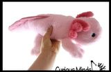 Curious Minds Toys 1 LARGER 26" Size Curious Minds Toys - Axolotl Realistic Earth Safe Cute Large Long Plush Stuffed A