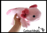 Curious Minds Toys 1 LARGER 26" Size Curious Minds Toys - Axolotl Realistic Earth Safe Cute Large Long Plush Stuffed A